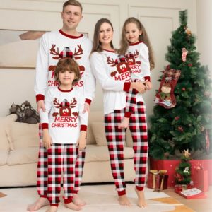 Reindeer pyjamas for family Christmas pyjamas